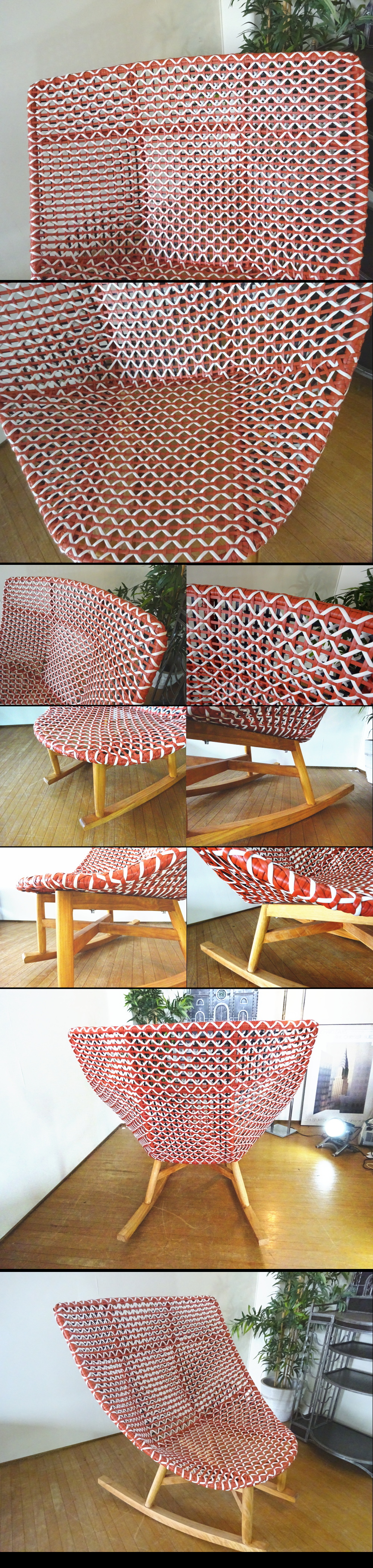 決算セール値引き 【ロッキングチェア】 ガーデンチェア リゾートチェア インテリア 編み込み椅子